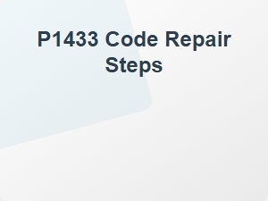 How to Fix P1433 Code Repair Steps